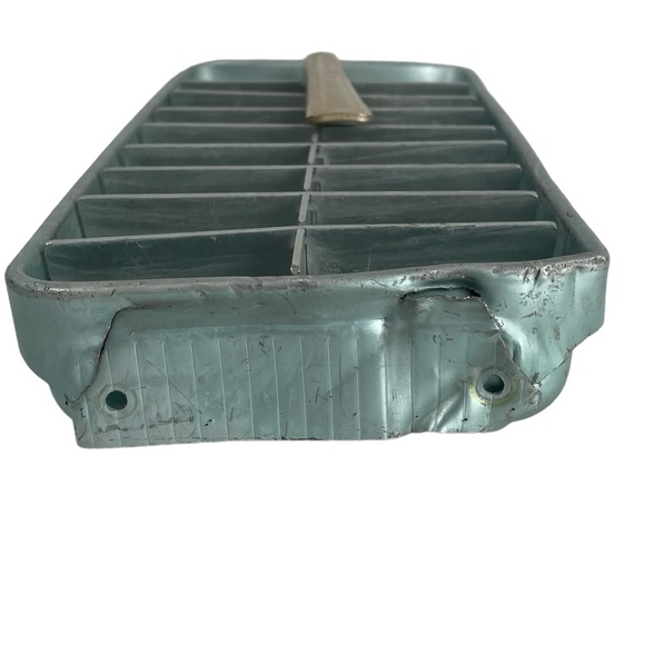 Vintage Quickube Blue Green Ice Cube Tray Release Handle Aluminum - Picture 7 of 10